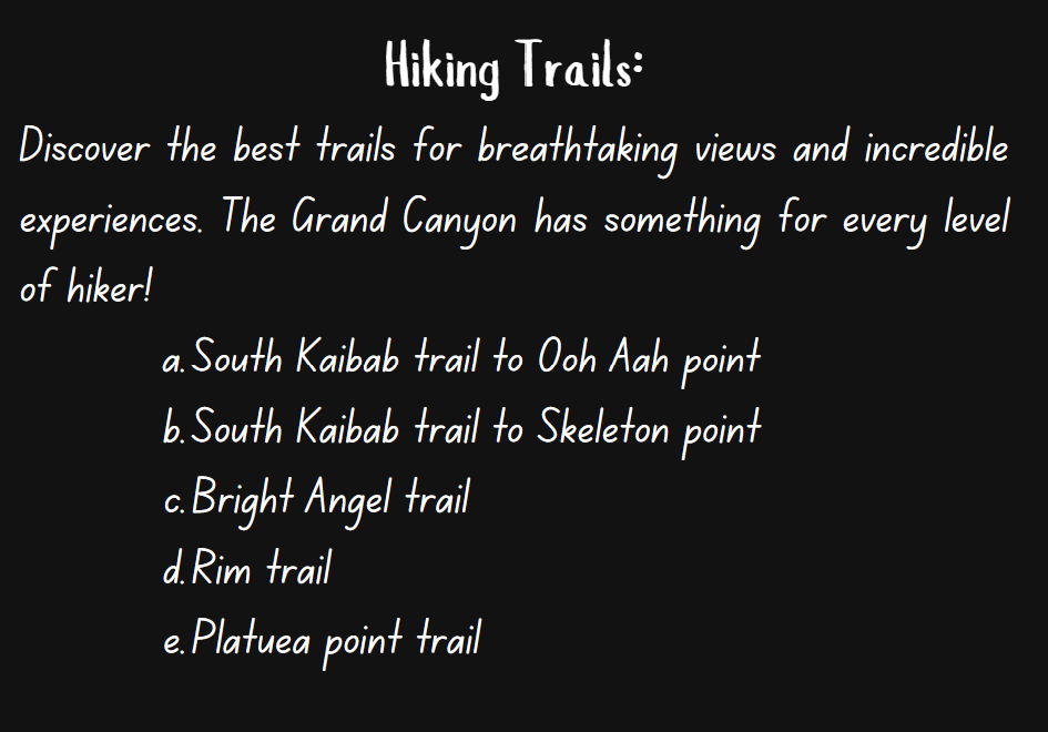 Hiking Trails